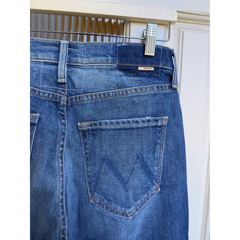 Mother Superior High Waisted Study Hover Jeans Treating Myself Blue Size 25 - Picture 2 of 7